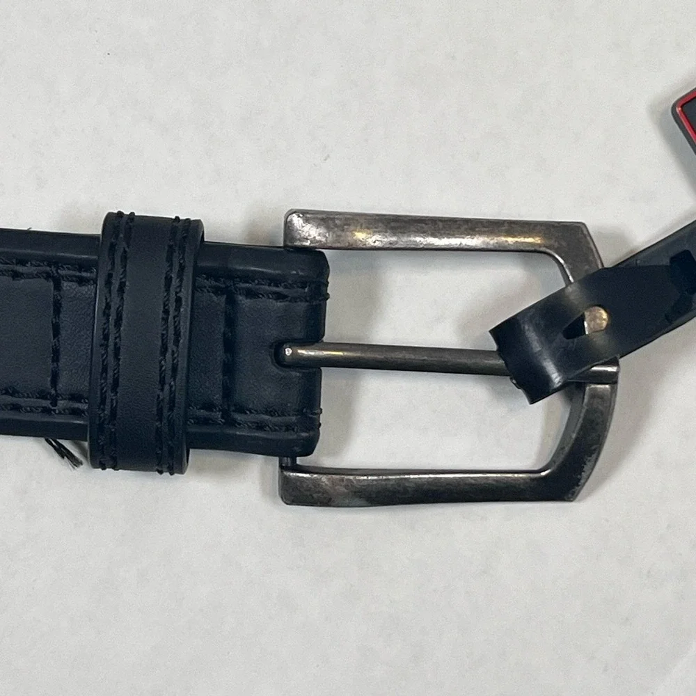 Beverly Hills Polo Club Belt‎ Size 32 / 34 Black Leather Silver Buckle New